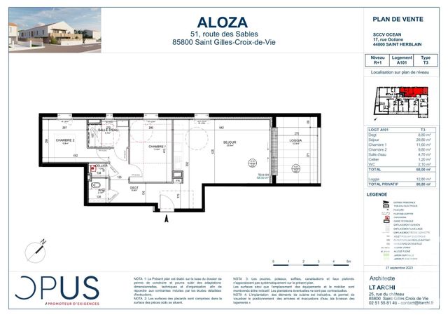 Appartement F3 à vendre - 3 pièces - 68.0 m2 - ST GILLES CROIX DE VIE - 85 - PAYS-DE-LOIRE - Century 21 Bleu Marine