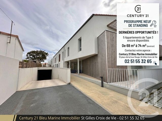 Appartement F3 à vendre - 3 pièces - 71.0 m2 - ST GILLES CROIX DE VIE - 85 - PAYS-DE-LOIRE - Century 21 Bleu Marine