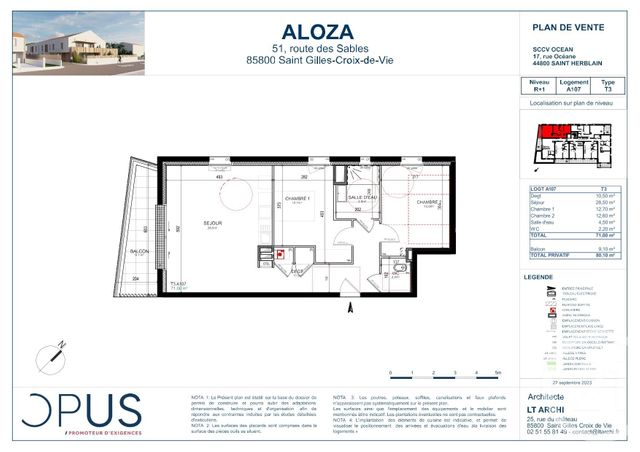 Appartement F3 à vendre - 3 pièces - 71.0 m2 - ST GILLES CROIX DE VIE - 85 - PAYS-DE-LOIRE - Century 21 Bleu Marine