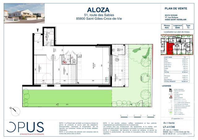 Appartement F3 à vendre - 3 pièces - 67.5 m2 - ST GILLES CROIX DE VIE - 85 - PAYS-DE-LOIRE - Century 21 Bleu Marine