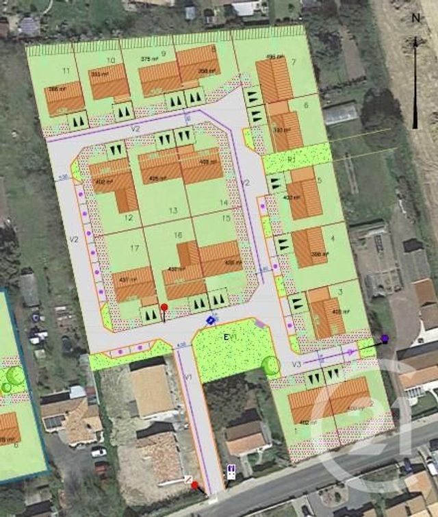 terrain à vendre - 432.0 m2 - L AIGUILLON SUR VIE - 85 - PAYS-DE-LOIRE - Century 21 Bleu Marine