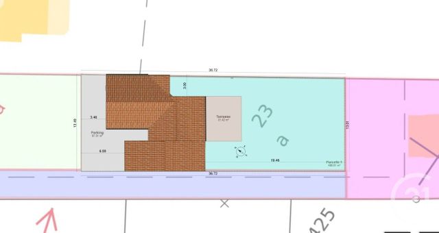 Afficher la photo en grand terrain à vendre - 400.0 m2 - LE FENOUILLER - 85 - PAYS-DE-LOIRE - Century 21 Bleu Marine